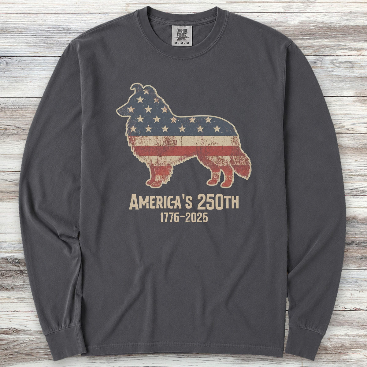 Shetland Sheepdog 250 Long Sleeve Tee - Graphite