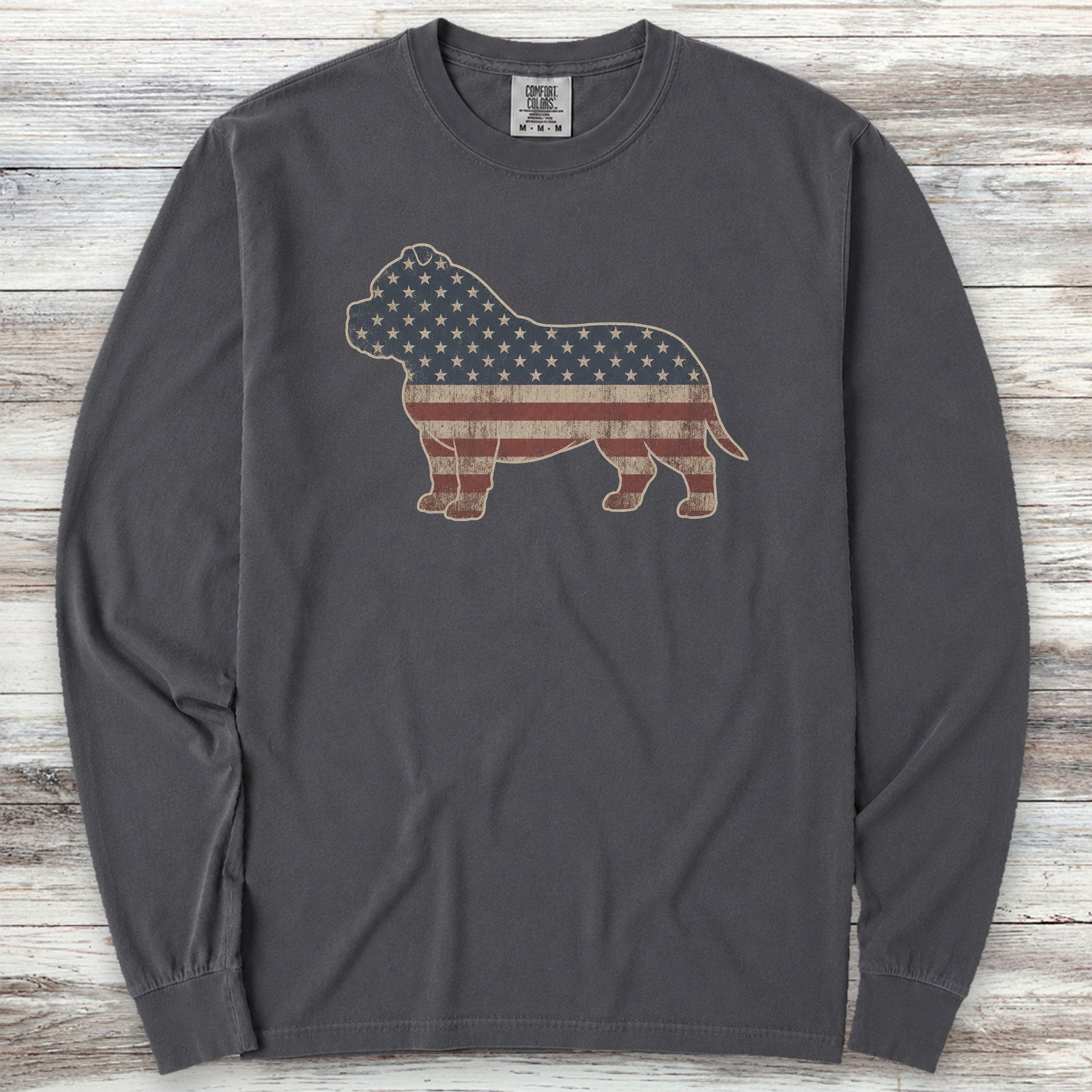 American Bully Vintage USA Long Sleeve Tee - Graphite