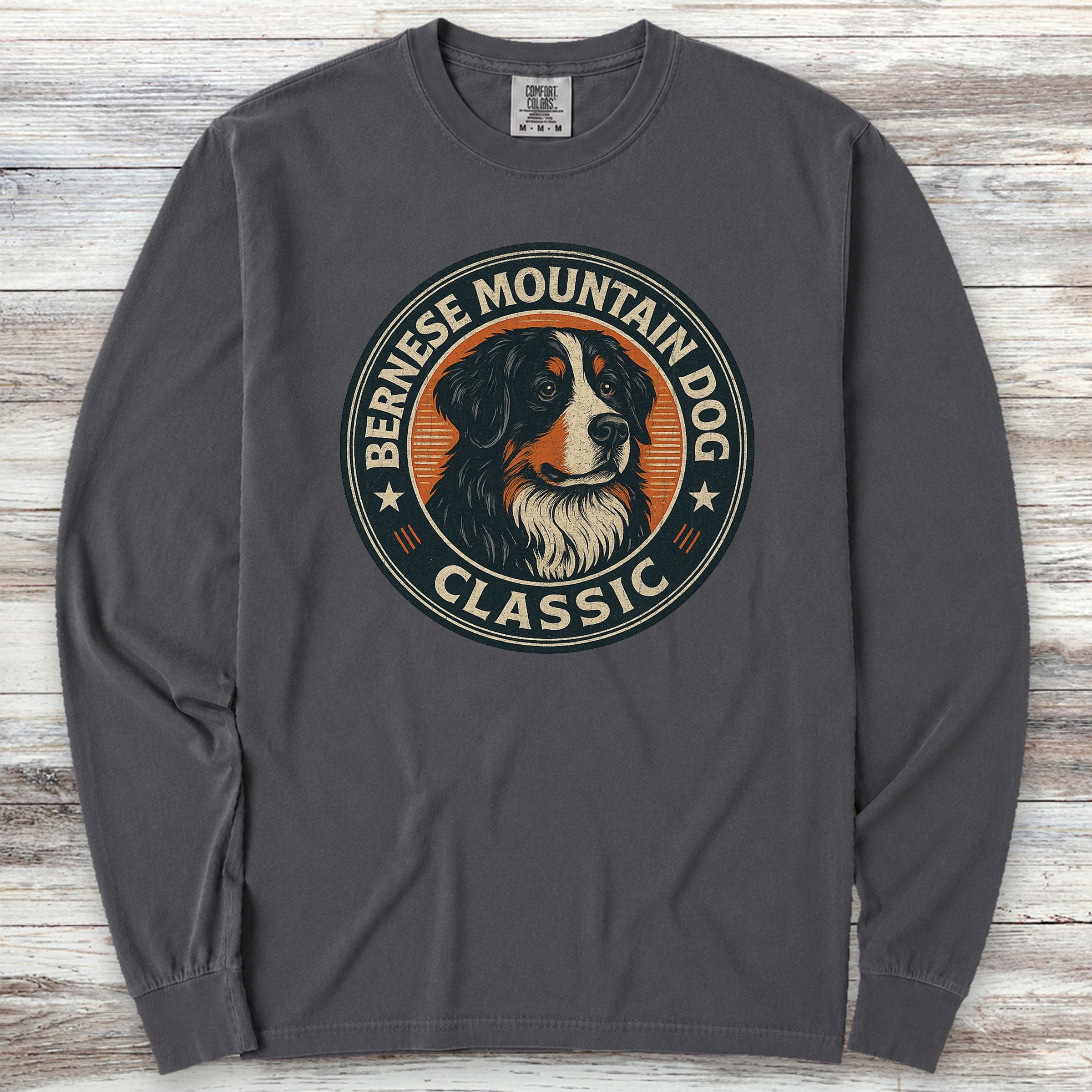 Bernese Mountain Dog Classic Long Sleeve Tee - Graphite