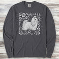 Maltese Linocut Long Sleeve Tee - Graphite