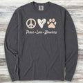 Bouvier Peace Long Sleeve Tee - Graphite