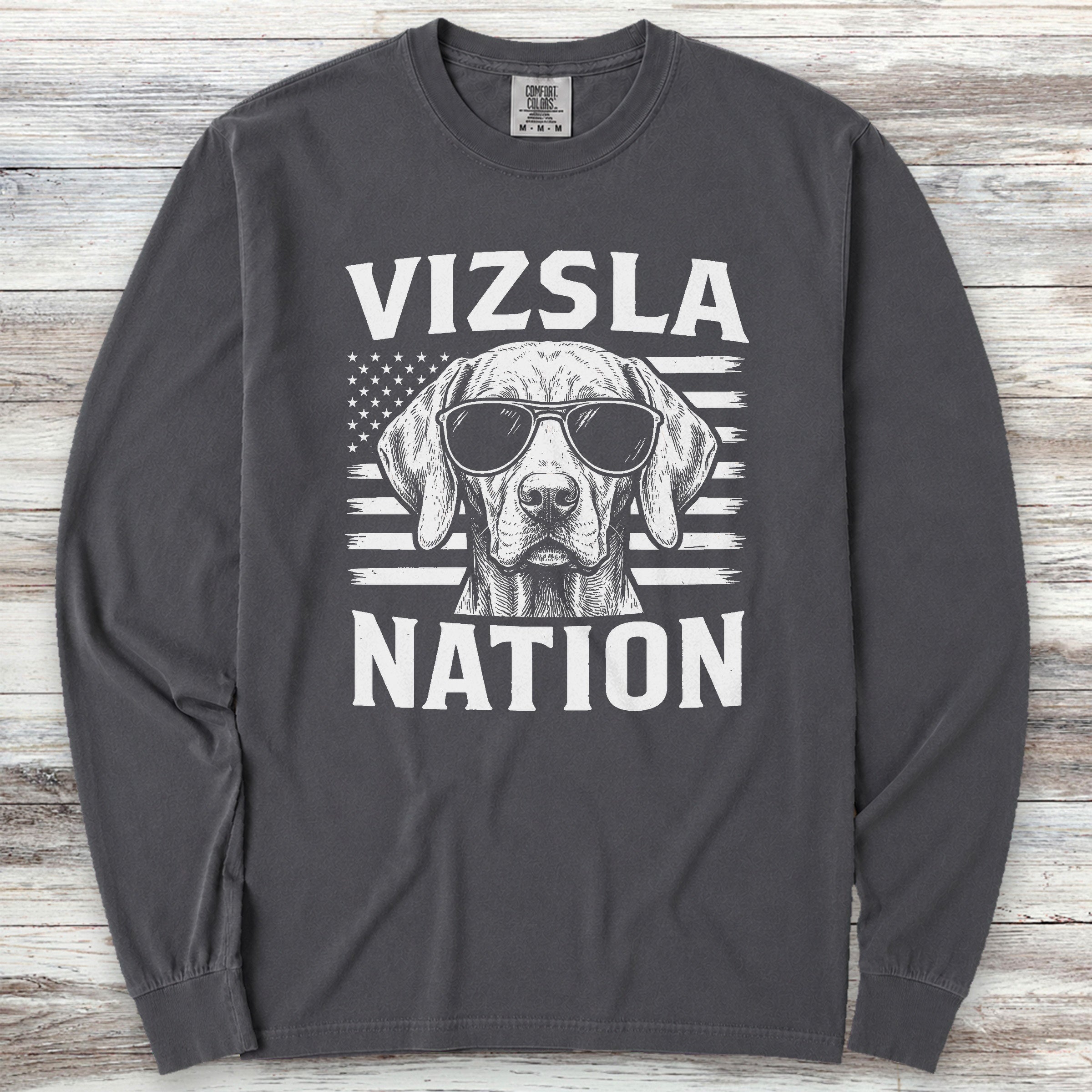 Vizsla Nation Long Sleeve Tee - Graphite