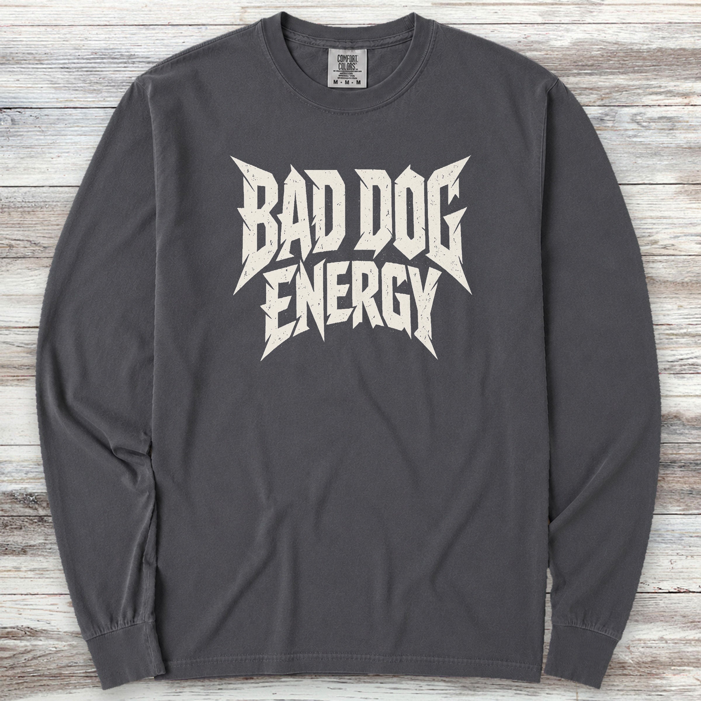 Bad Dog Energy Long Sleeve Tee - Graphite