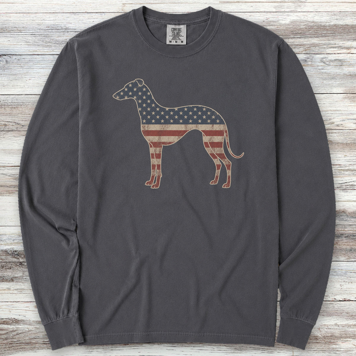 Whippet Vintage USA Long Sleeve Tee - Graphite