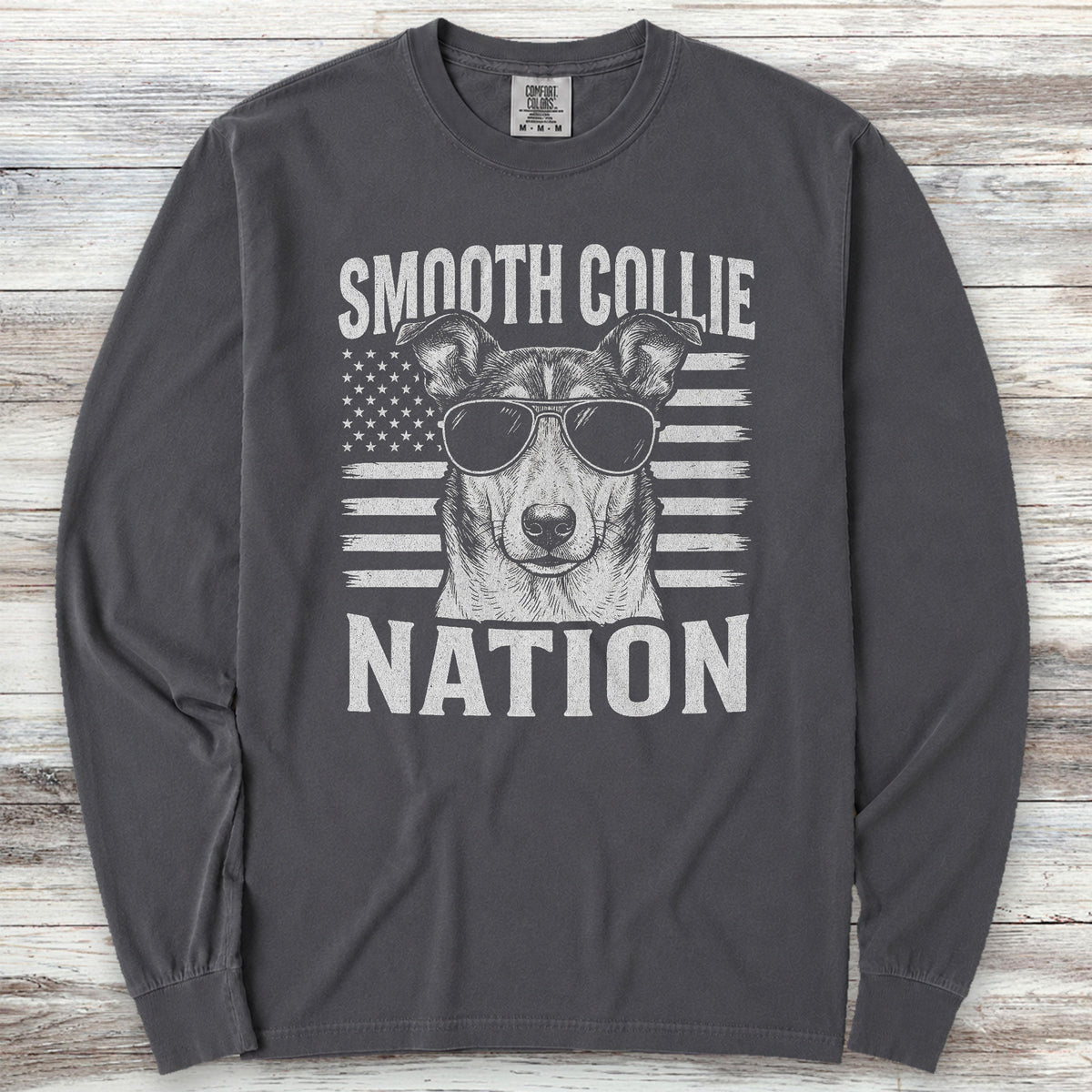 Smooth Collie Nation Long Sleeve Tee - Graphite