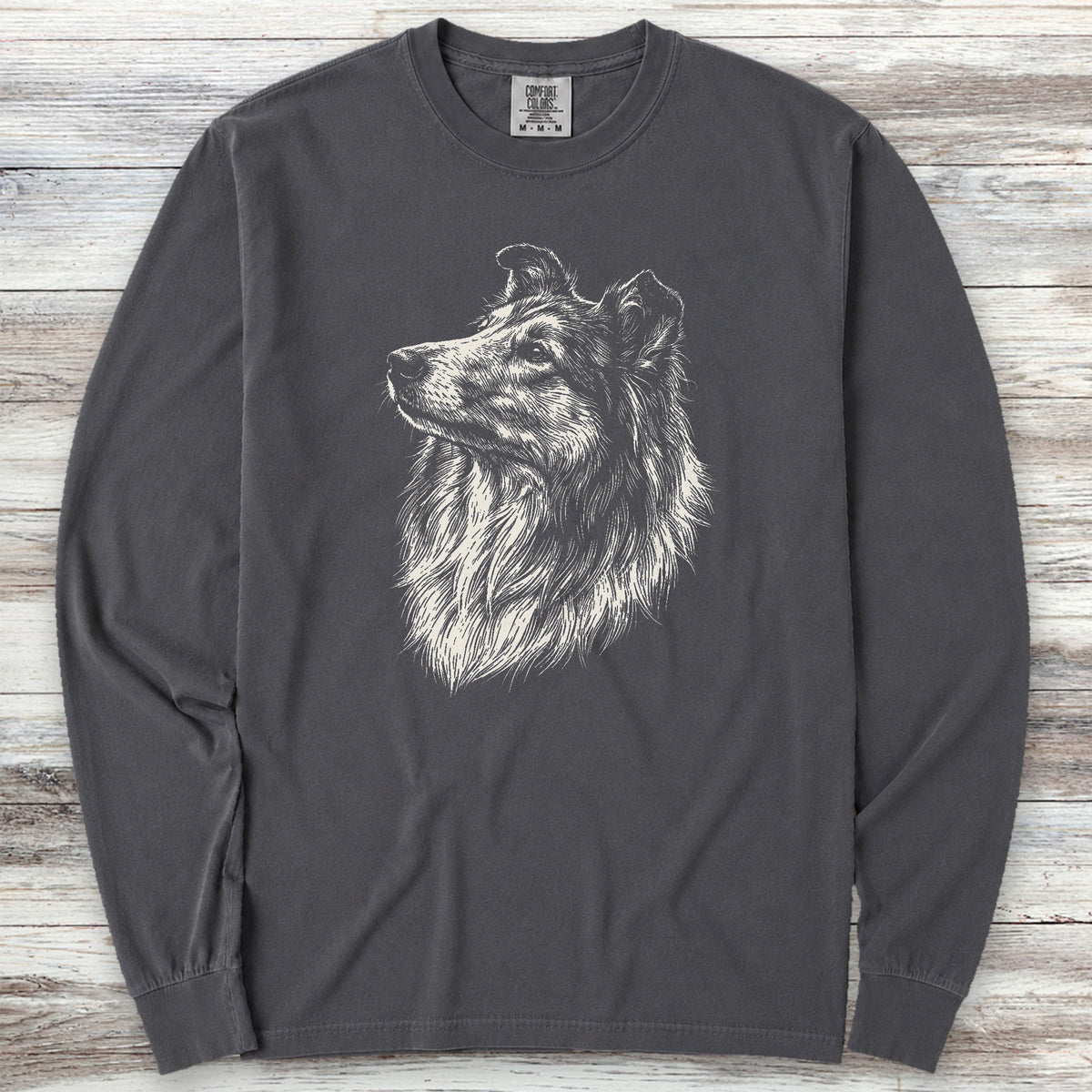 Rough Collie Loyalty Long Sleeve Tee - Graphite