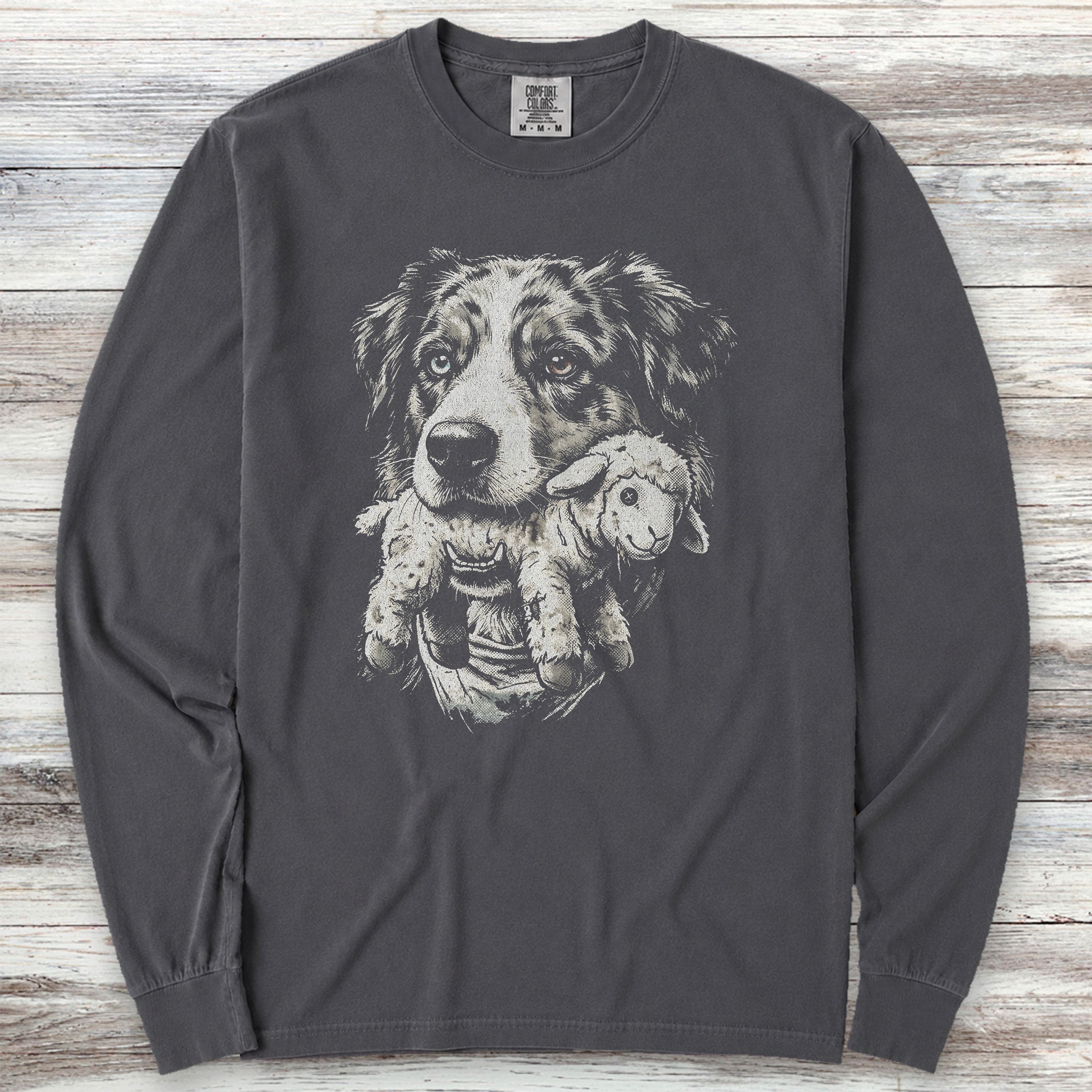Australian Shepherd Favorite Toy Long Sleeve Tee - Graphite