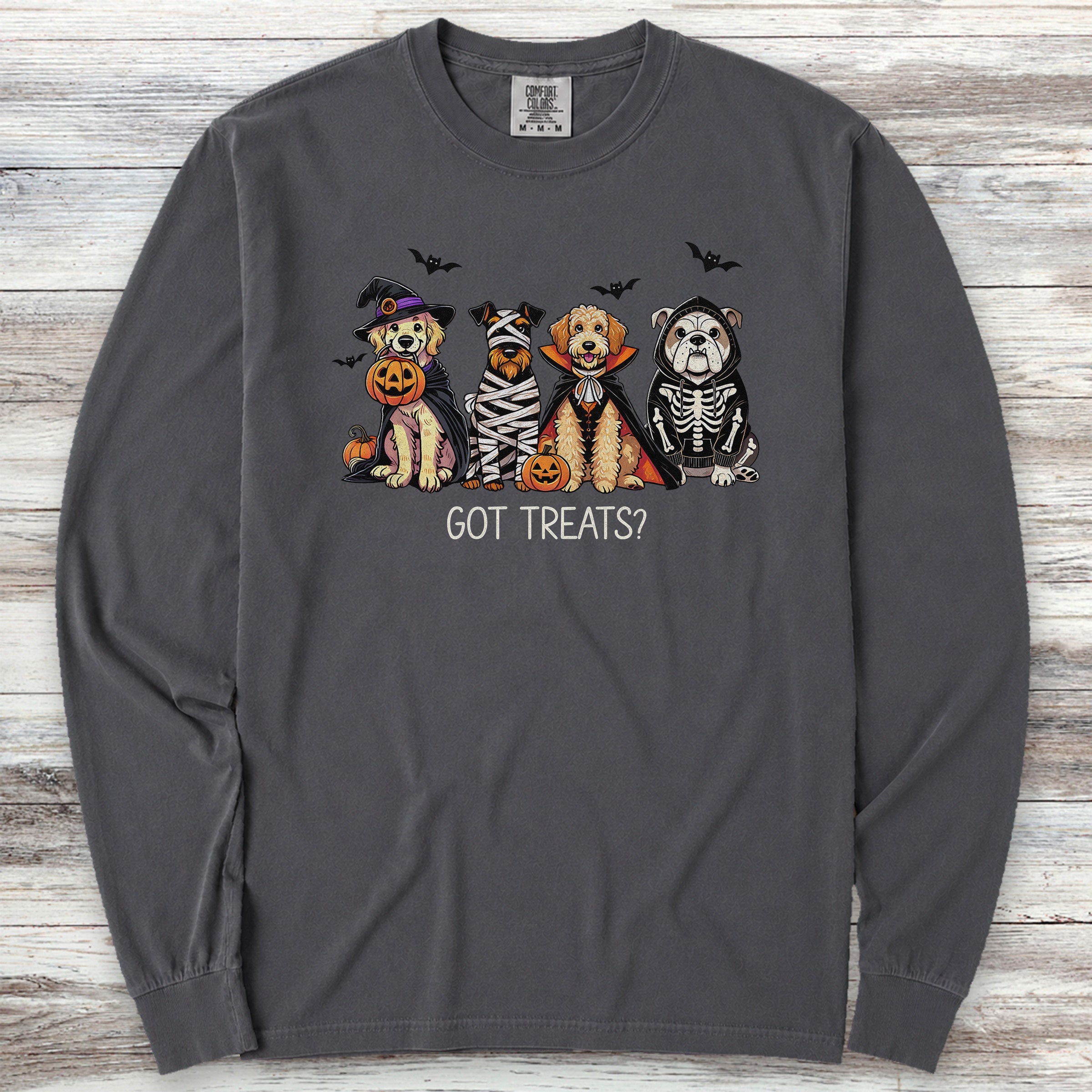 Halloween Got Treats Long Sleeve Tee - Graphite