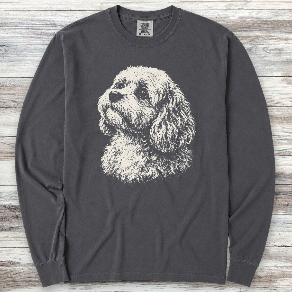 Cavapoo Loyalty Long Sleeve Tee - Graphite