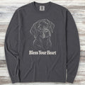 Labrador Retriever Black Bless Your Heart Long Sleeve Tee - Graphite