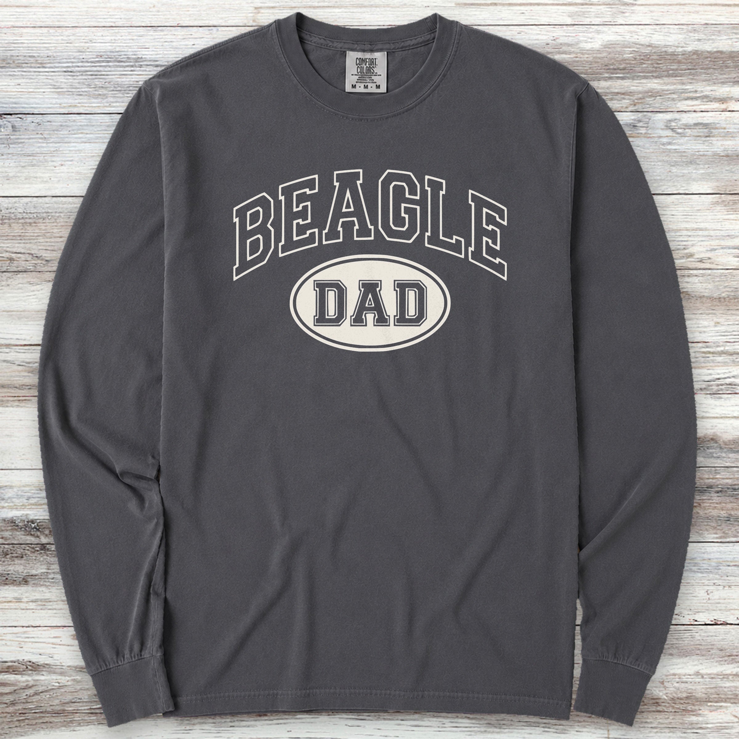 Beagle Dad Long Sleeve Tee - Graphite