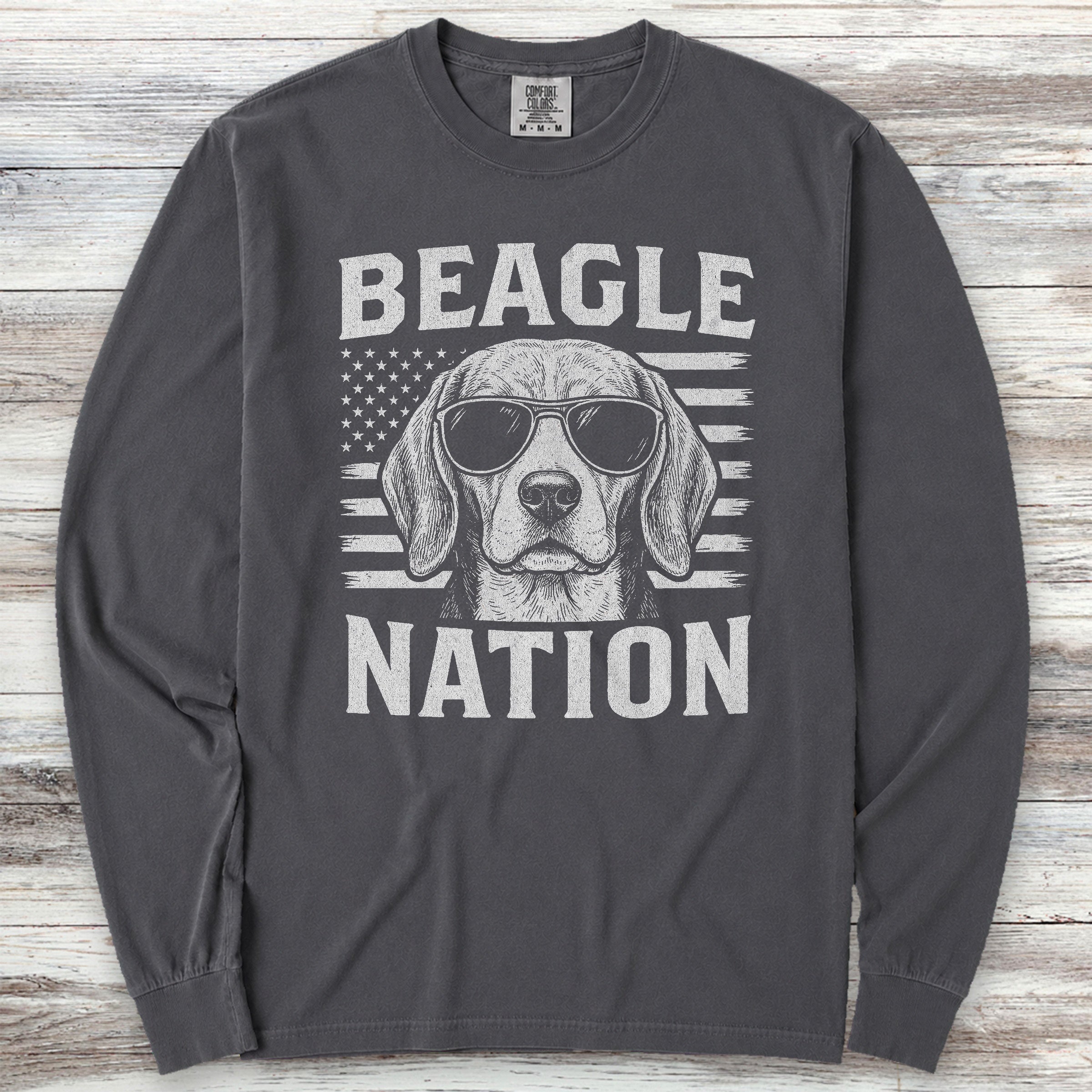 Beagle Nation Long Sleeve Tee - Graphite