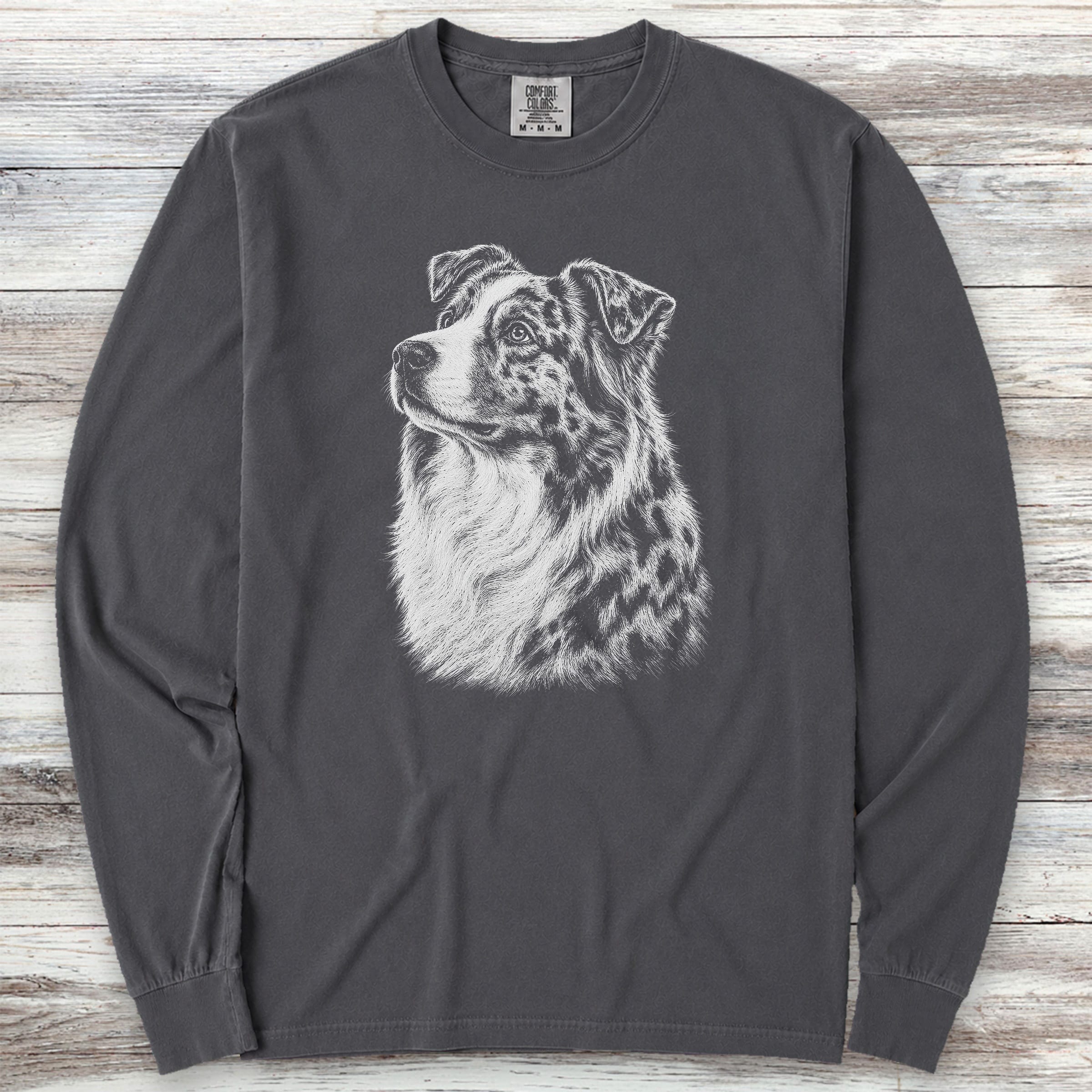 Australian Shepherd Loyalty Long Sleeve Tee - Graphite