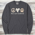 Coonhound Peace Long Sleeve Tee - Graphite