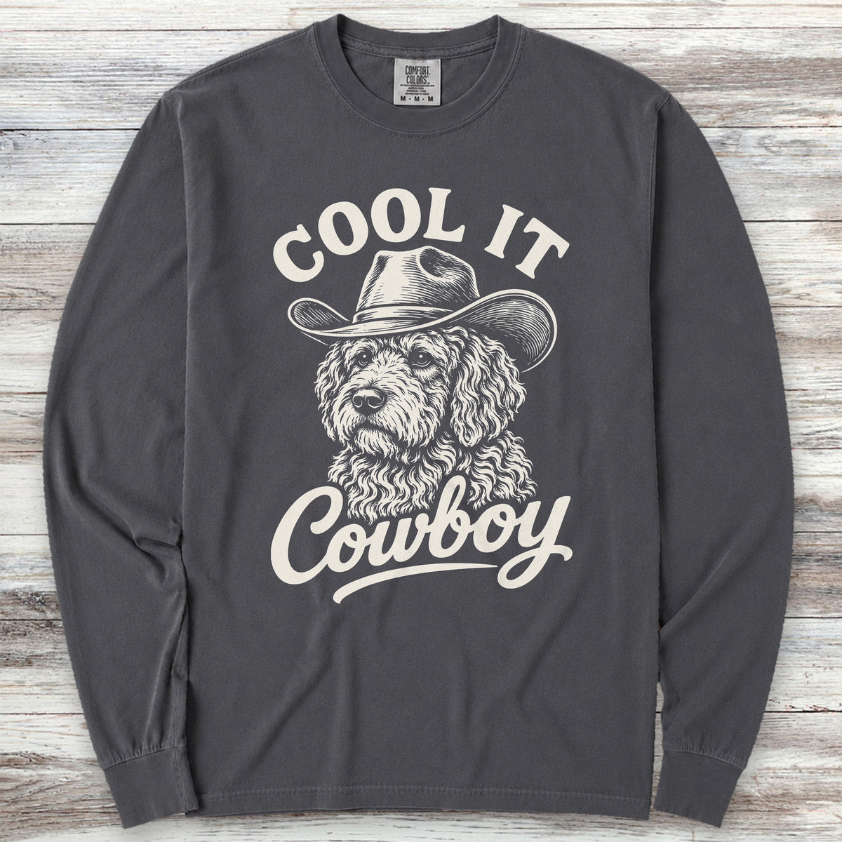 Labradoodle Cool It Long Sleeve Tee - Graphite