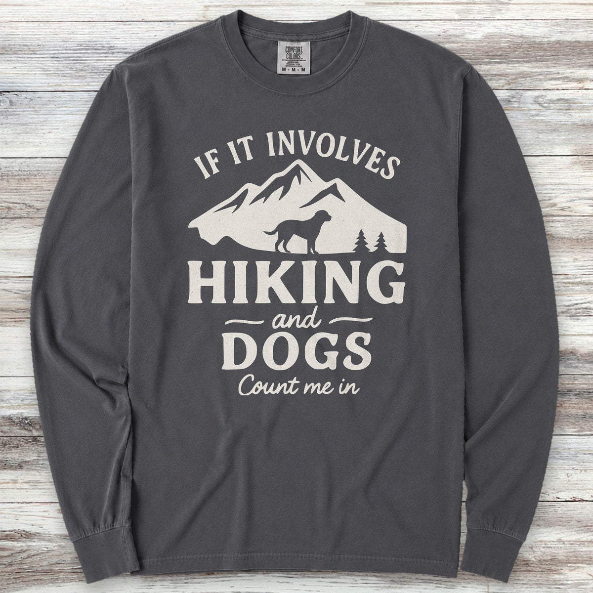 Hiking & Dogs Long Sleeve Tee - Graphite