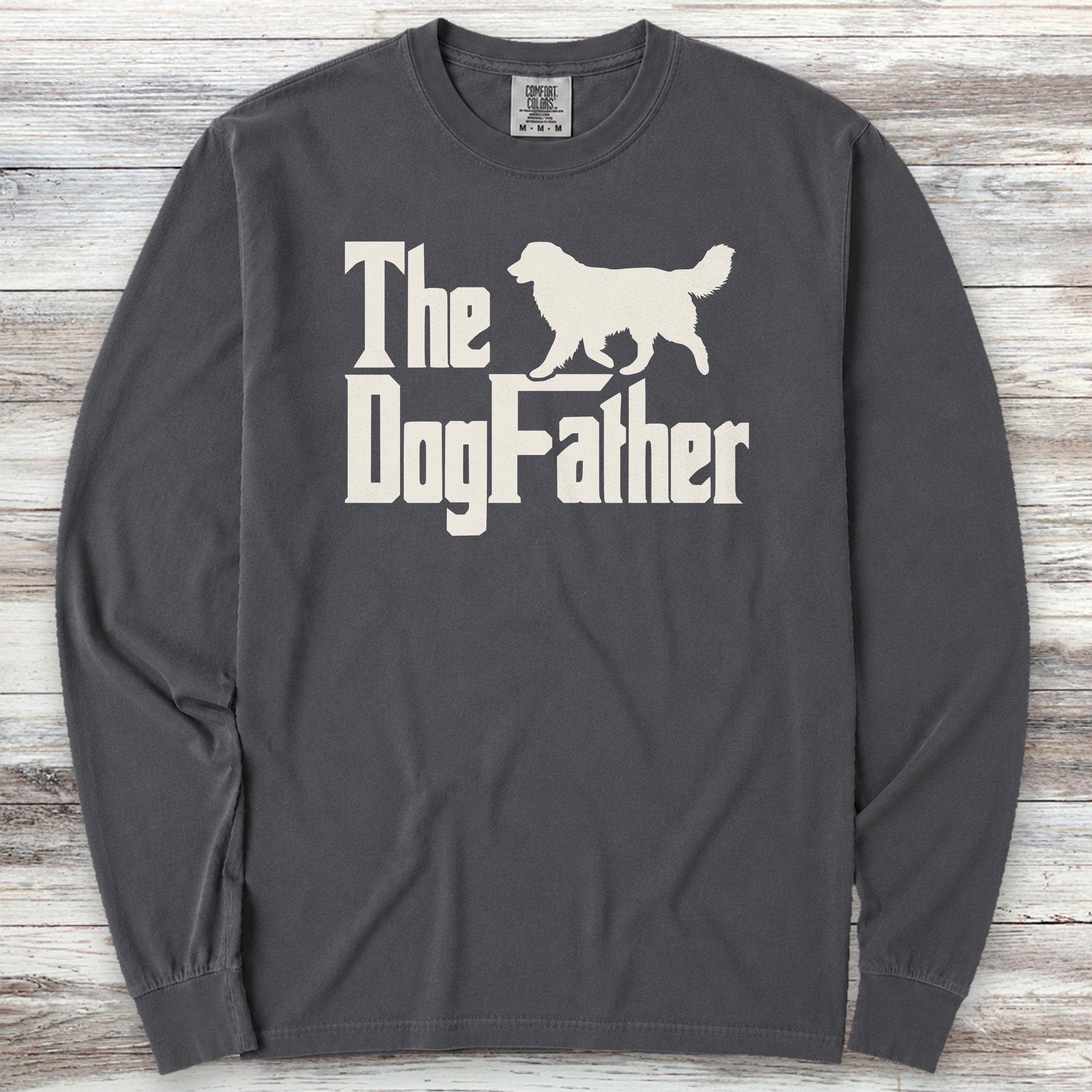 Australian Shepherd Dog Father Long Sleeve Tee - Graphite