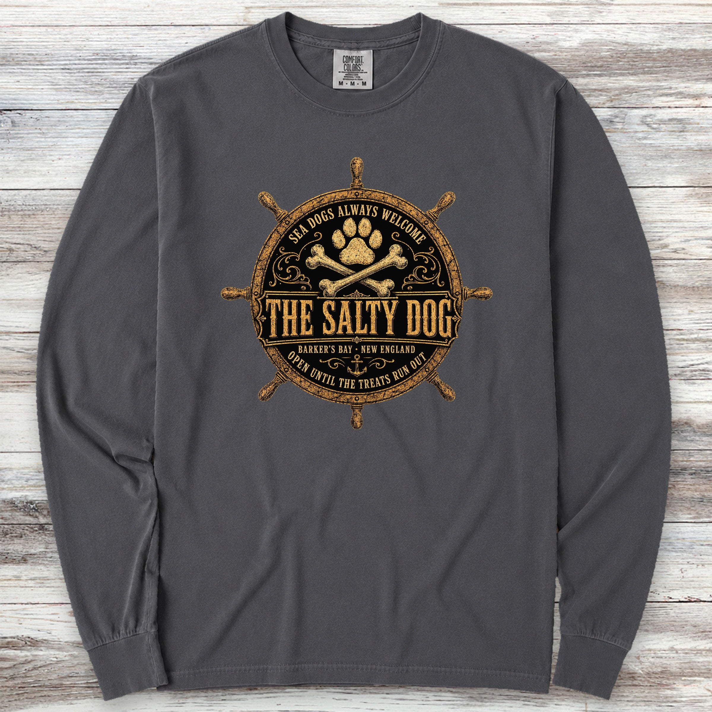 The Salty Dog Long Sleeve Tee - Graphite