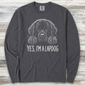 Newfoundland Lap Dog Long Sleeve Tee - Graphite