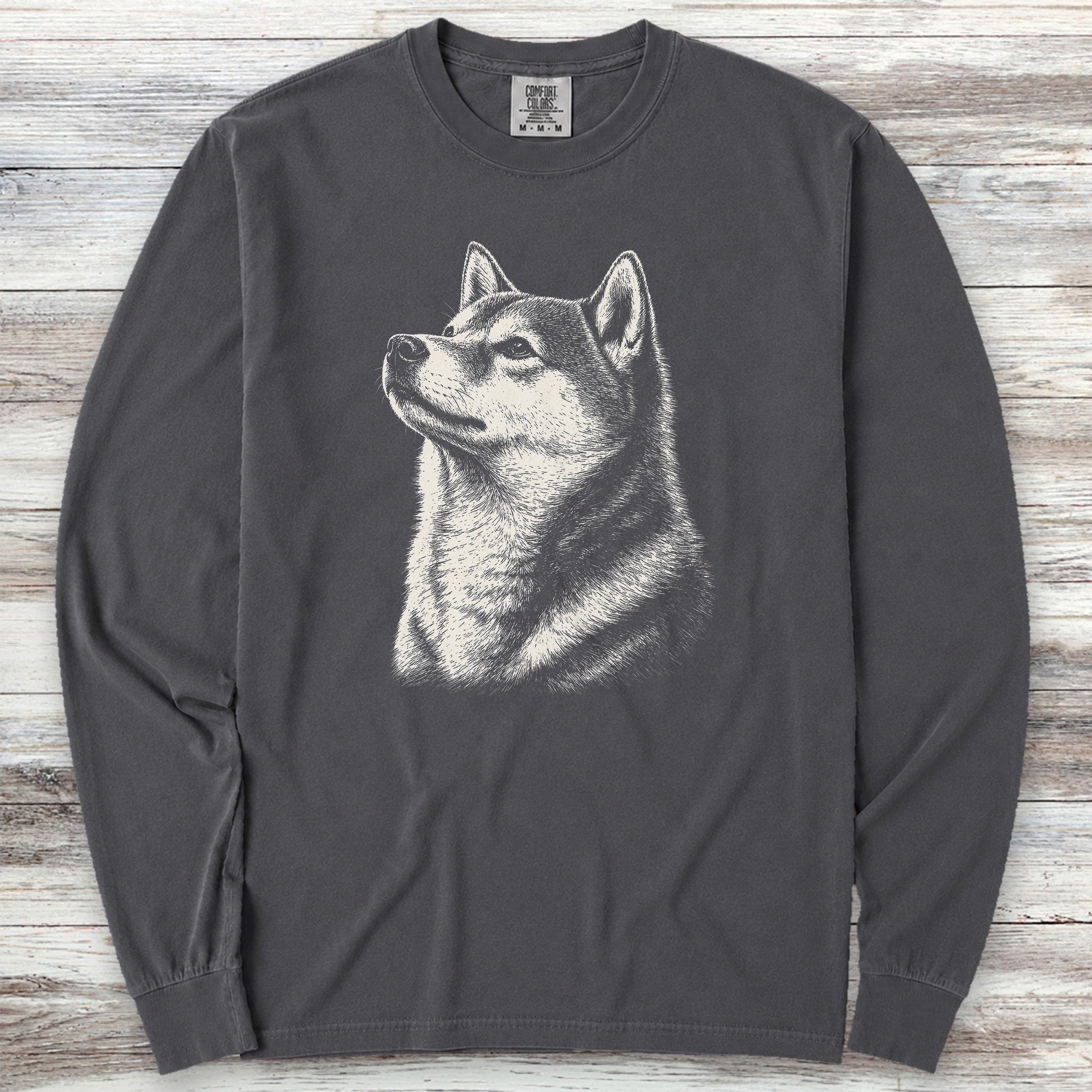 Shiba Inu Loyalty Long Sleeve Tee - Graphite