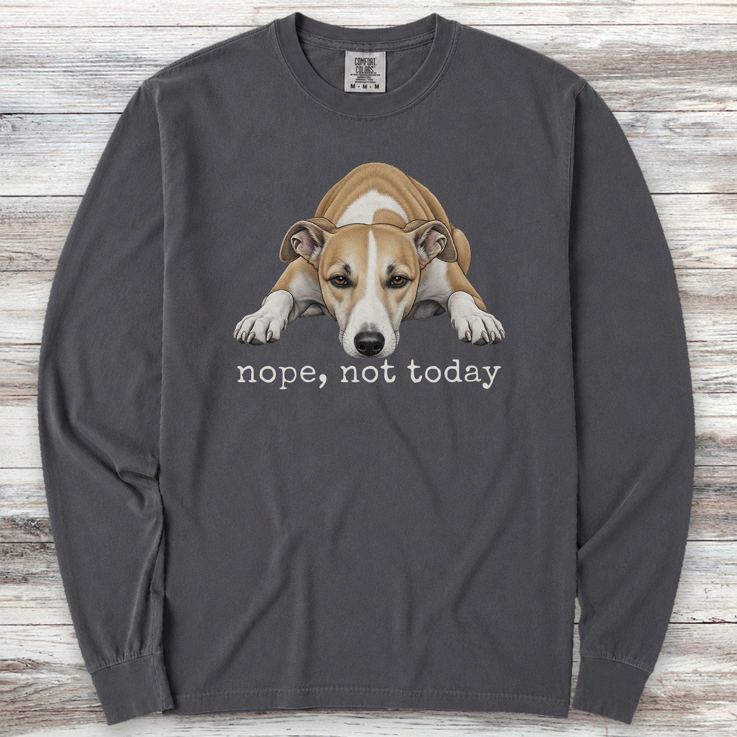 Whippet Nope Long Sleeve Tee - Graphite