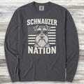 Schnauzer Nation Long Sleeve Tee - Graphite