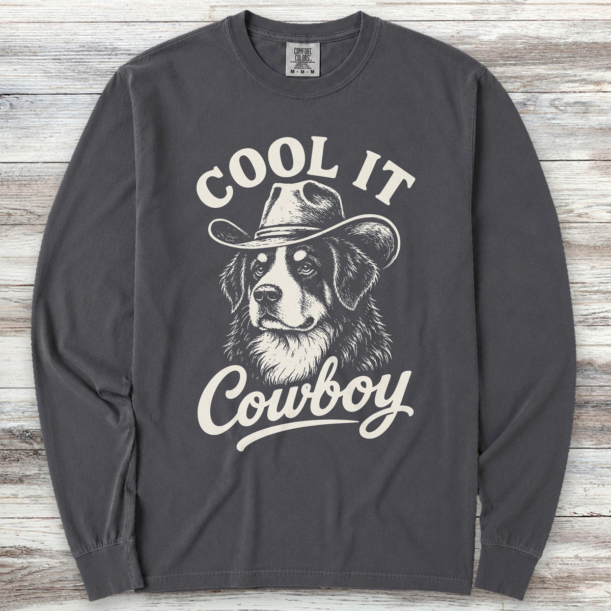 Bernese Mountain Dog Cool It Long Sleeve Tee - Graphite