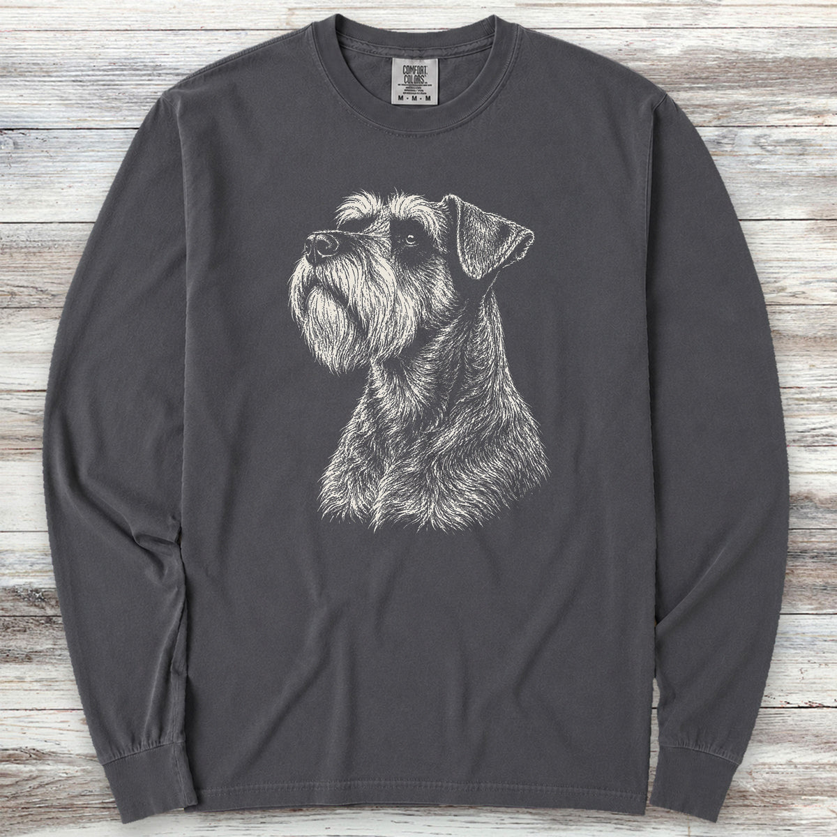 Schnauzer Loyalty Long Sleeve Tee - Graphite