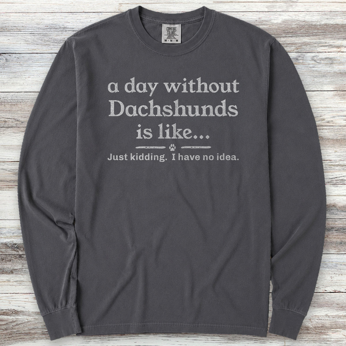 Dachshund Days Long Sleeve Tee - Graphite