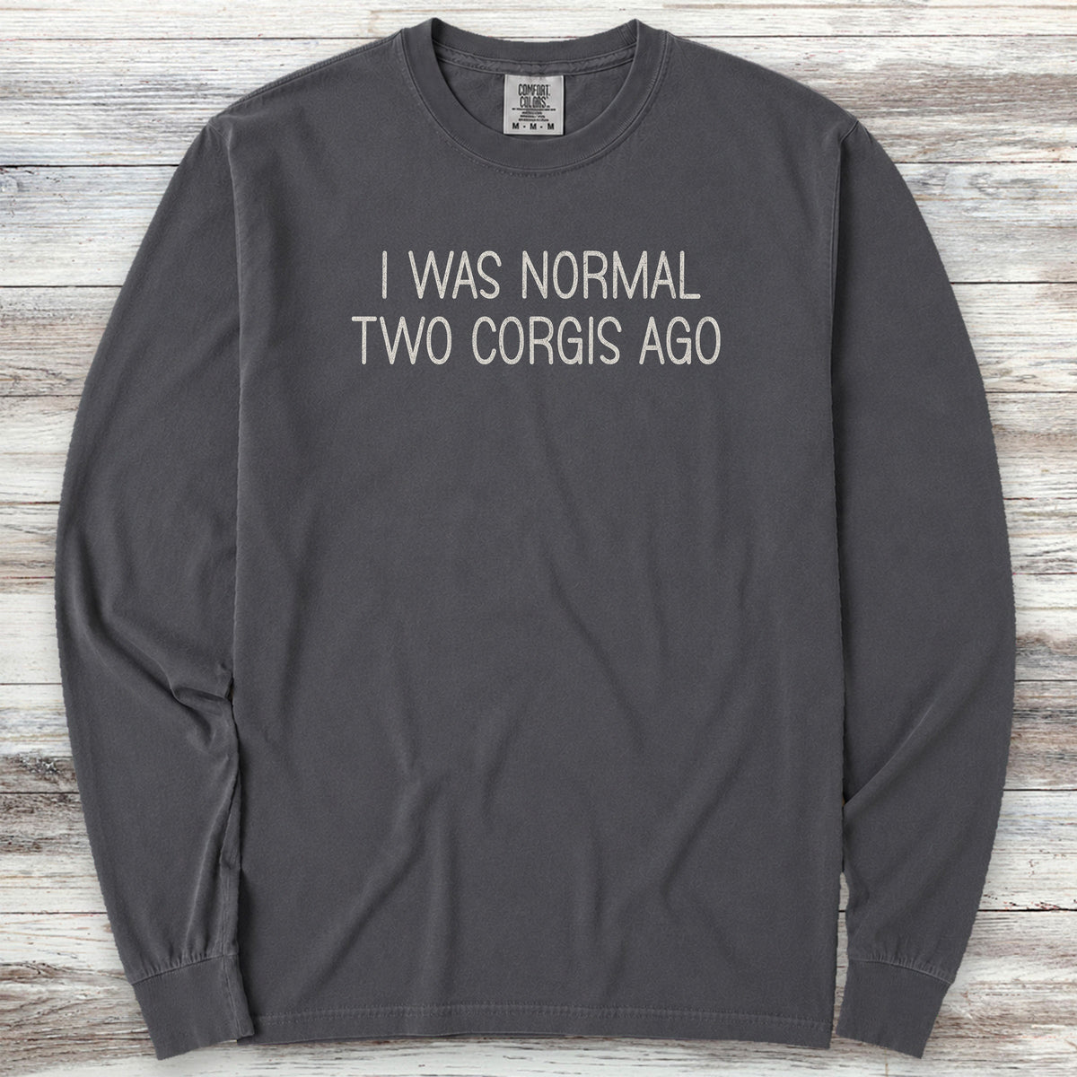 Corgi Normal Long Sleeve Tee - Graphite