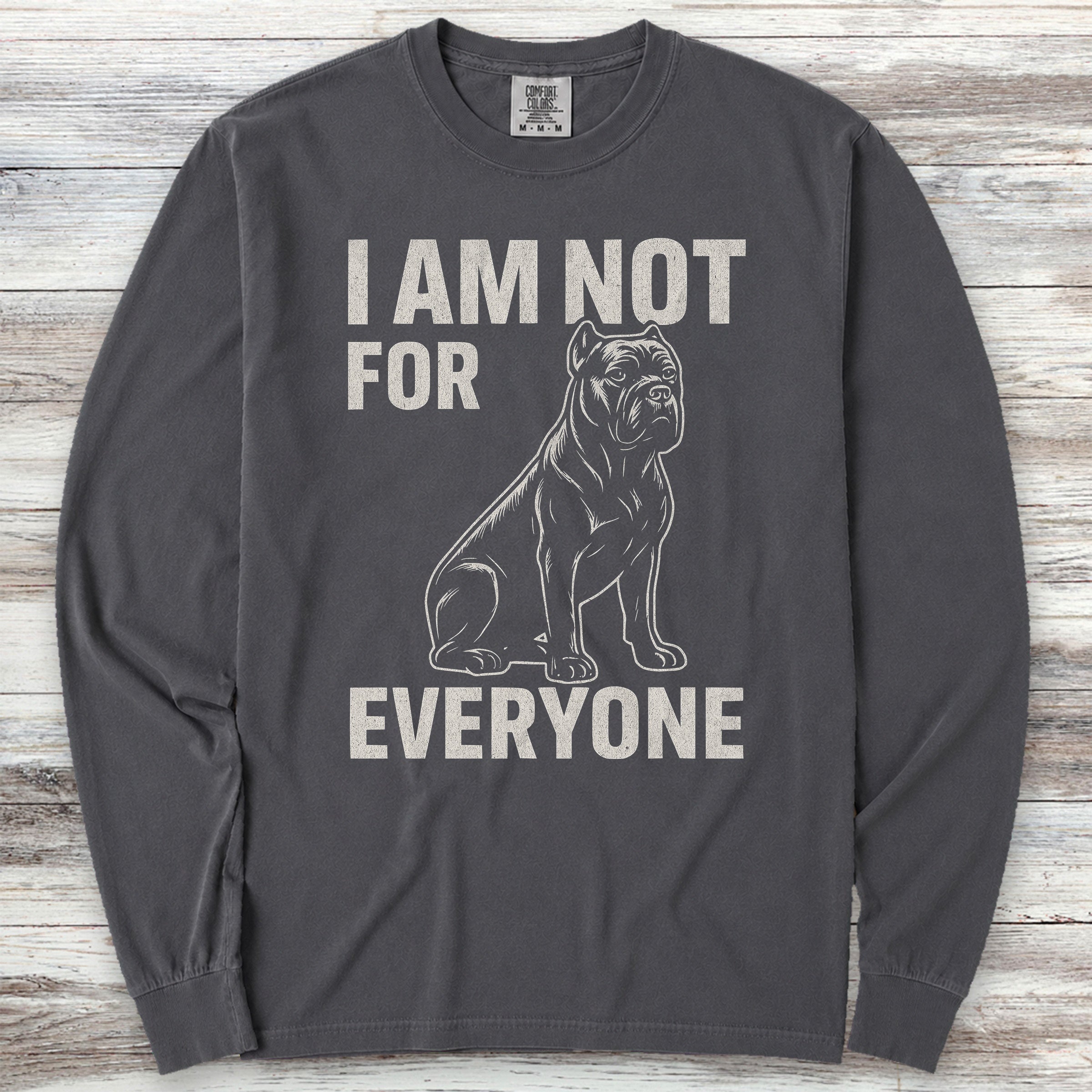 Cane Corso Not 4 Everyone Long Sleeve Tee - Graphite