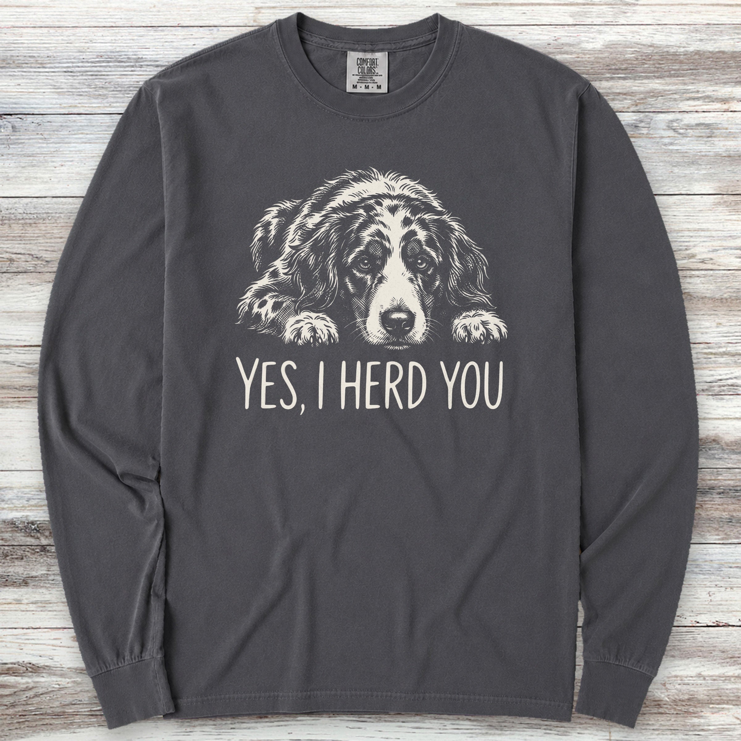 Aussiedoodle Herd You Long Sleeve Tee - Graphite