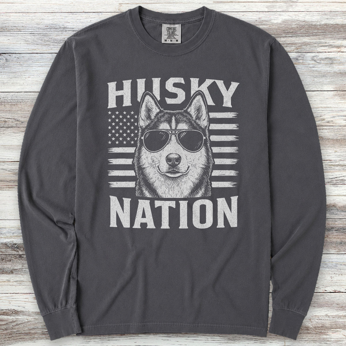 Husky Nation Long Sleeve Tee - Graphite