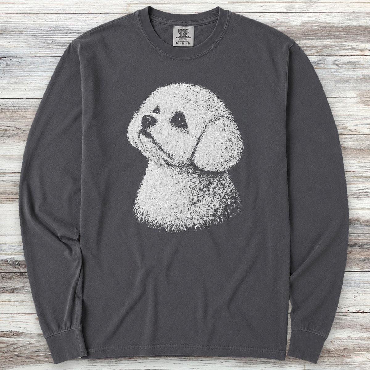 Bichon Frise Loyalty Long Sleeve Tee - Graphite