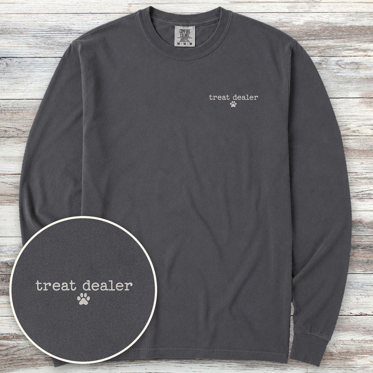 Vintage Treat Dealer Left Chest Long Sleeve Tee - Graphite