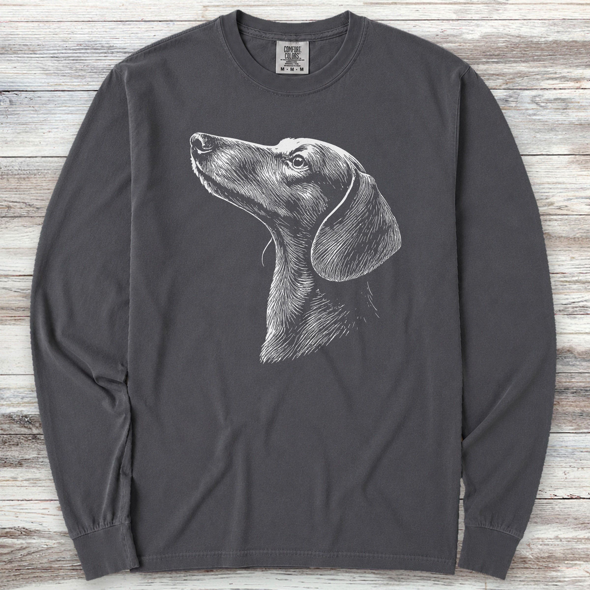 Dachshund Loyalty Long Sleeve Tee - Graphite