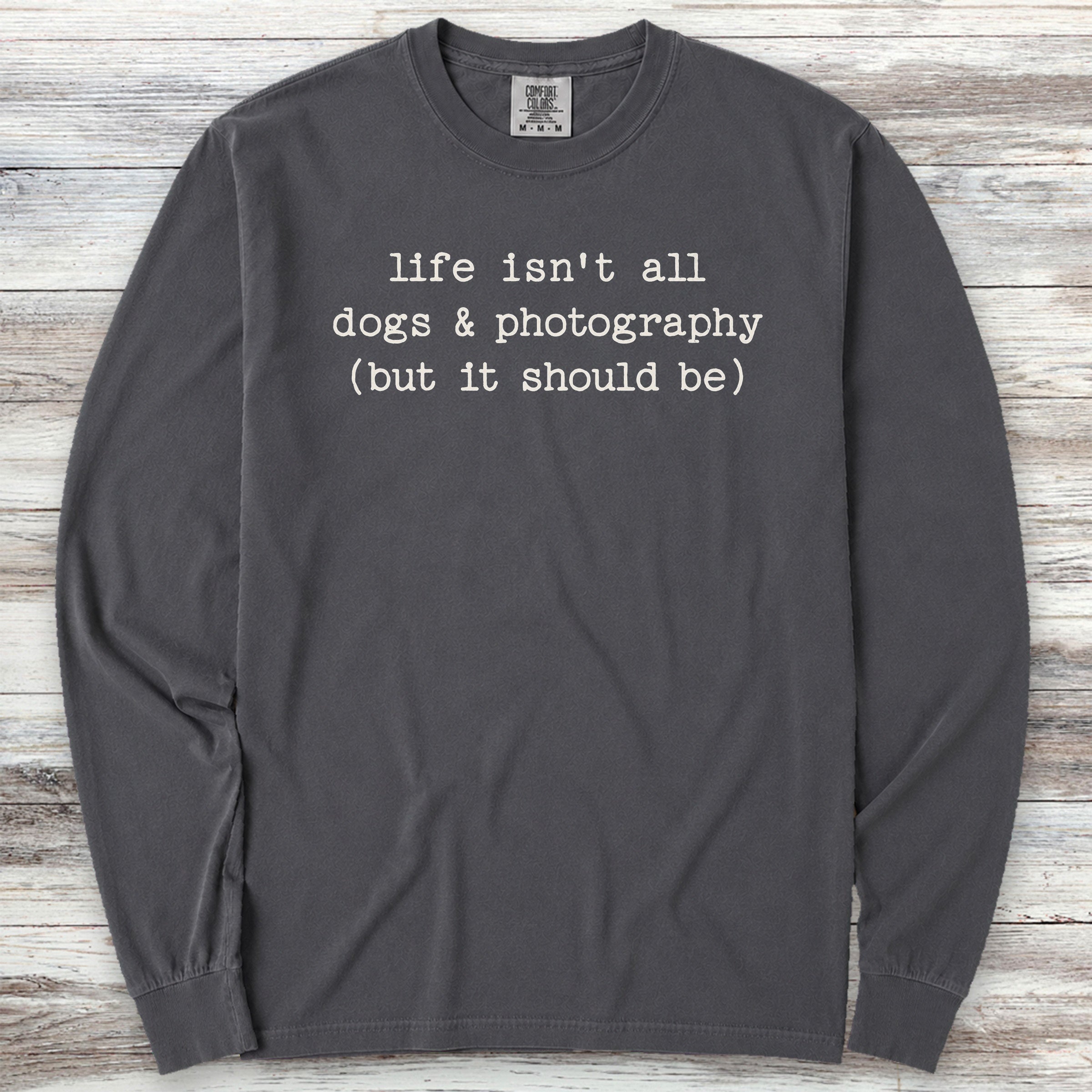 Dogs & Photography Long Sleeve Tee - Graphite