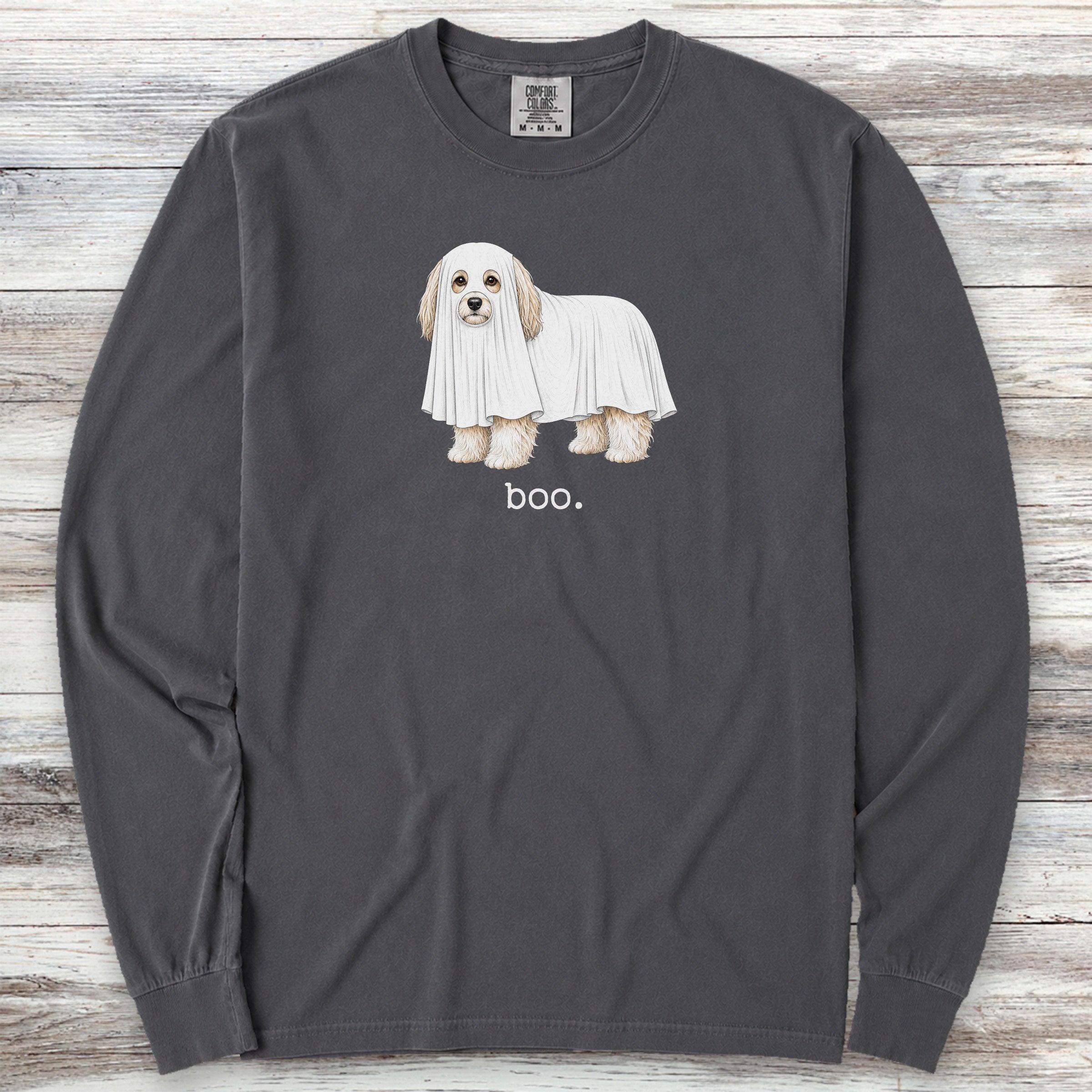 Havanese Boo Long Sleeve Tee - Graphite