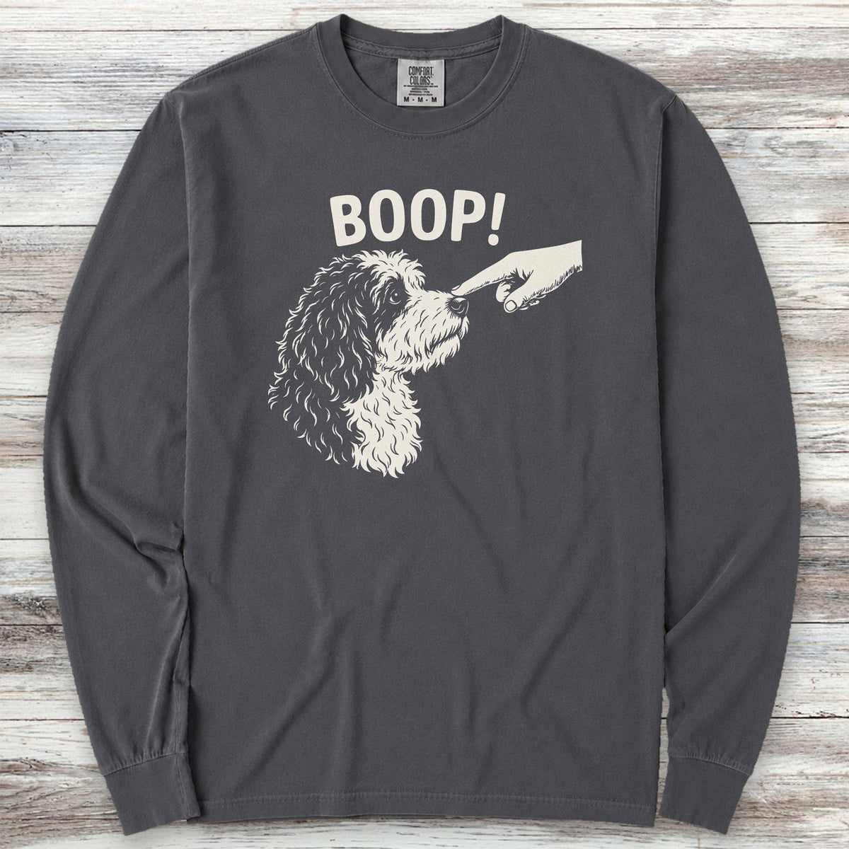 Sheepadoodle BOOP! Long Sleeve Tee - Graphite