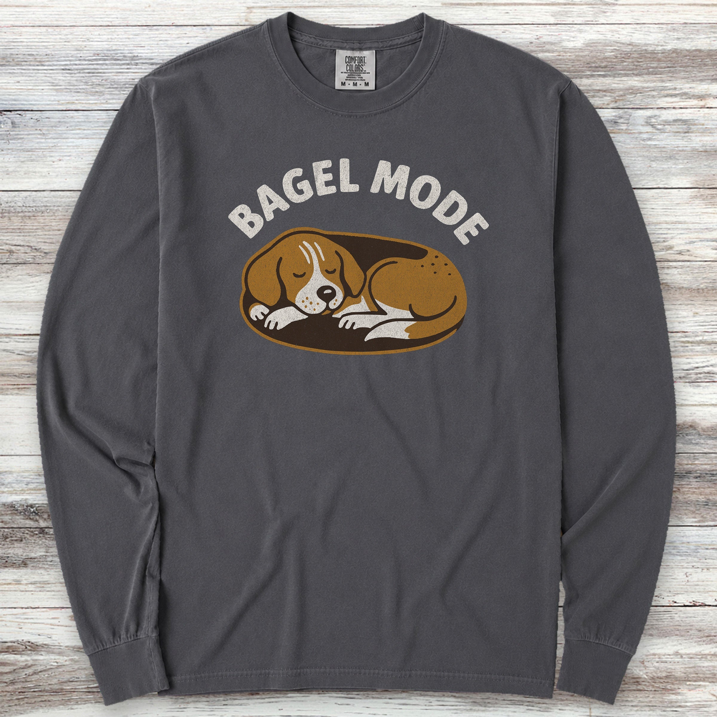 Sleeping Beagle Long Sleeve Tee - Graphite