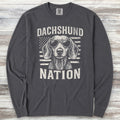 Dachshund Nation Long Sleeve Tee - Graphite