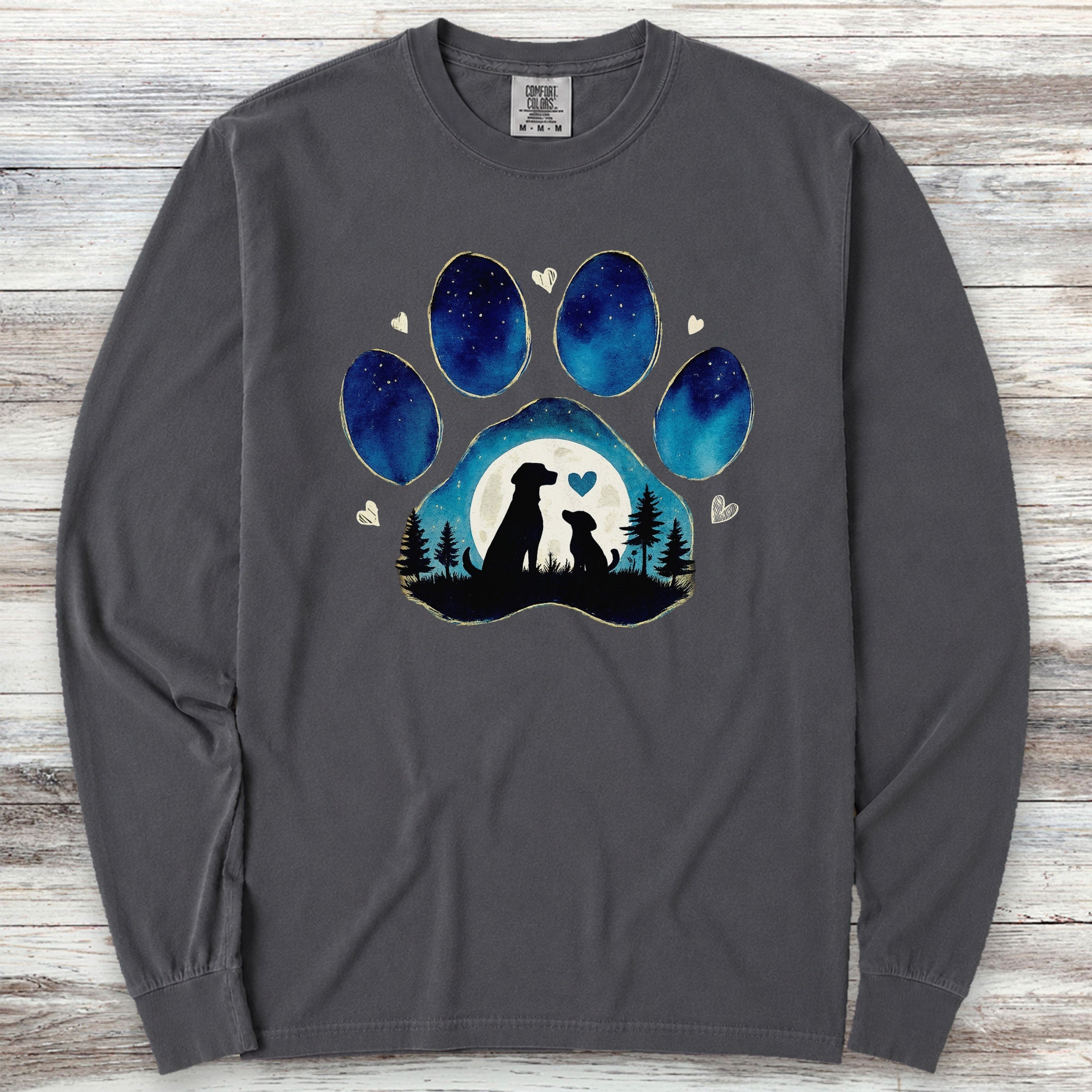 Love You to the Moon Long Sleeve Tee - Graphite