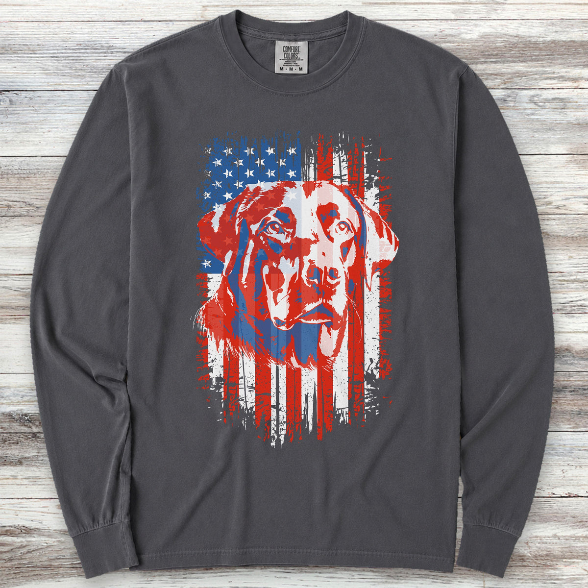 Labrador Retriever USA Long Sleeve Tee - Graphite
