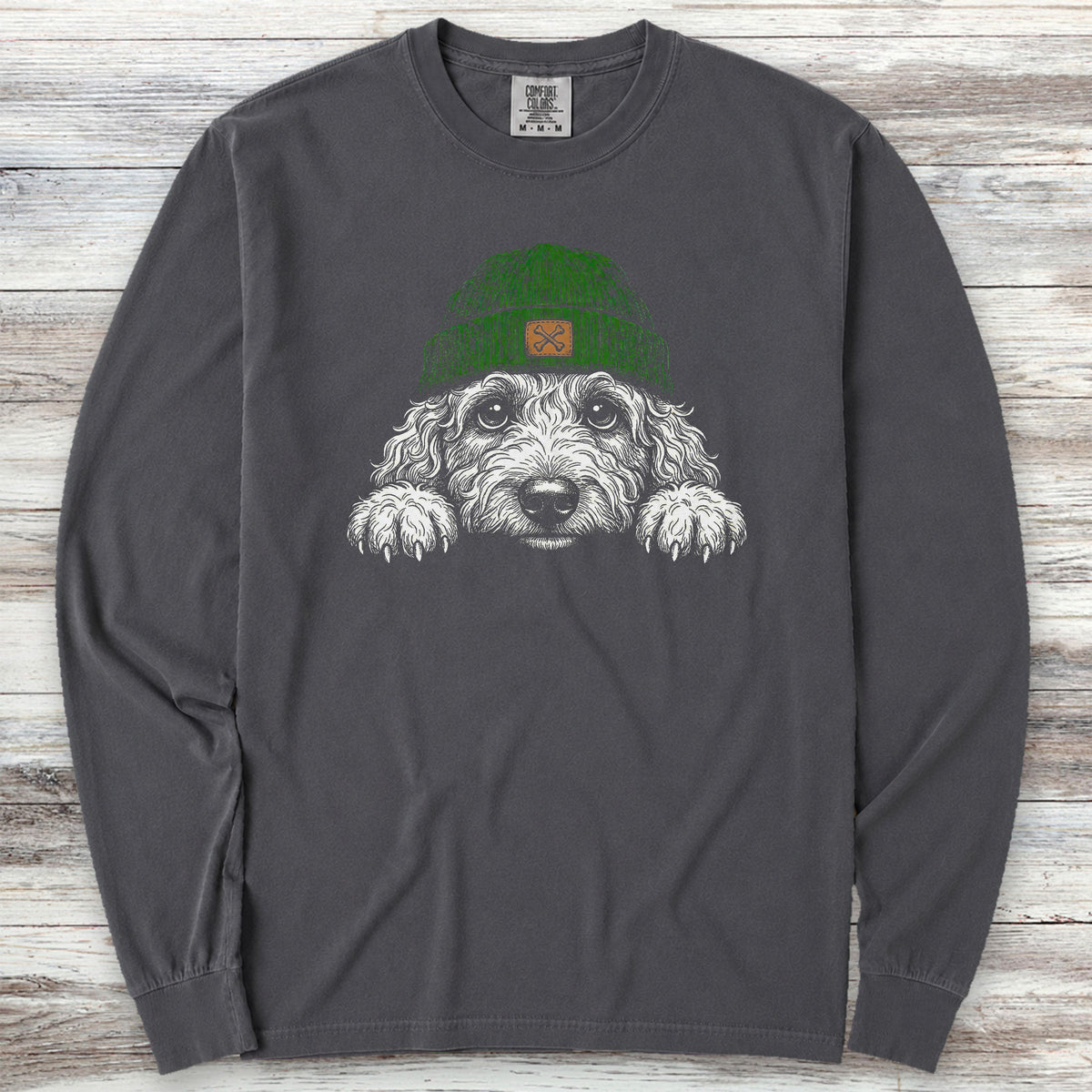 Doodle Peek-A-Doo Long Sleeve Tee - Graphite