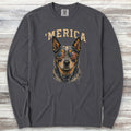 Australian Cattle Dog Blue 'Merica Long Sleeve Tee - Graphite