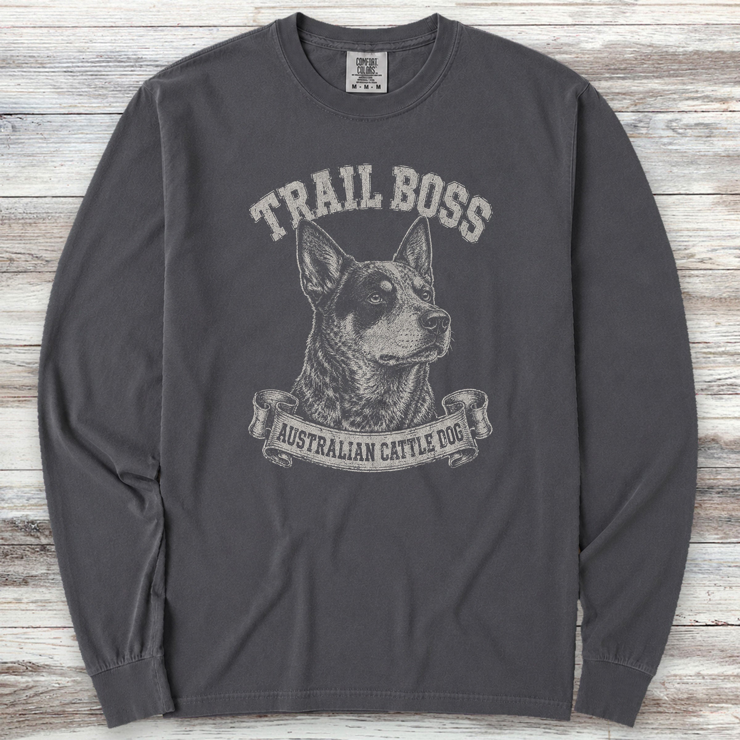 Australian Cattle Dog Trail Boss Long Sleeve Tee - Graphite