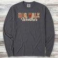 Dog Walk Weather Faux Patchwork Long Sleeve Tee - Graphite