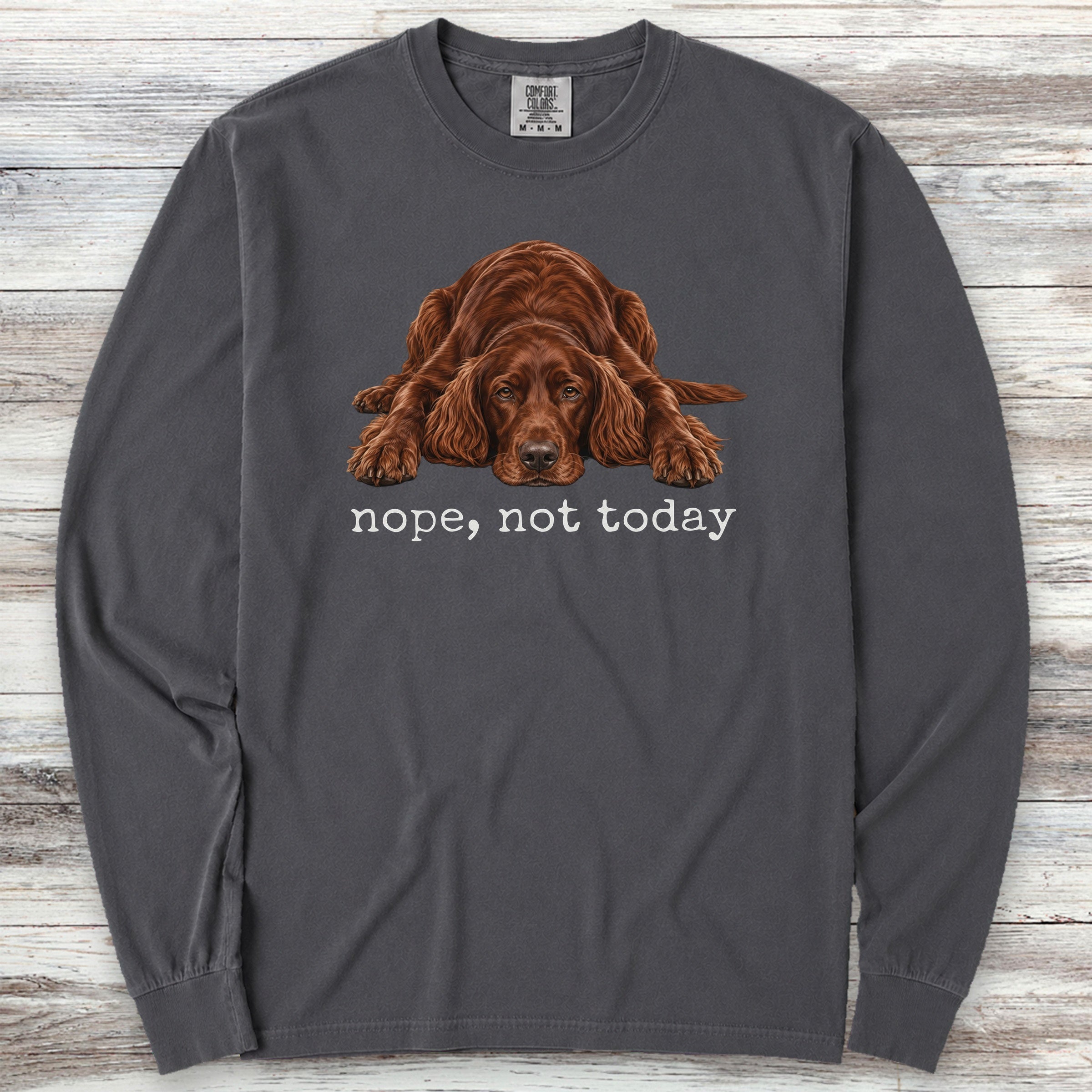 Irish Setter Nope Long Sleeve Tee - Graphite