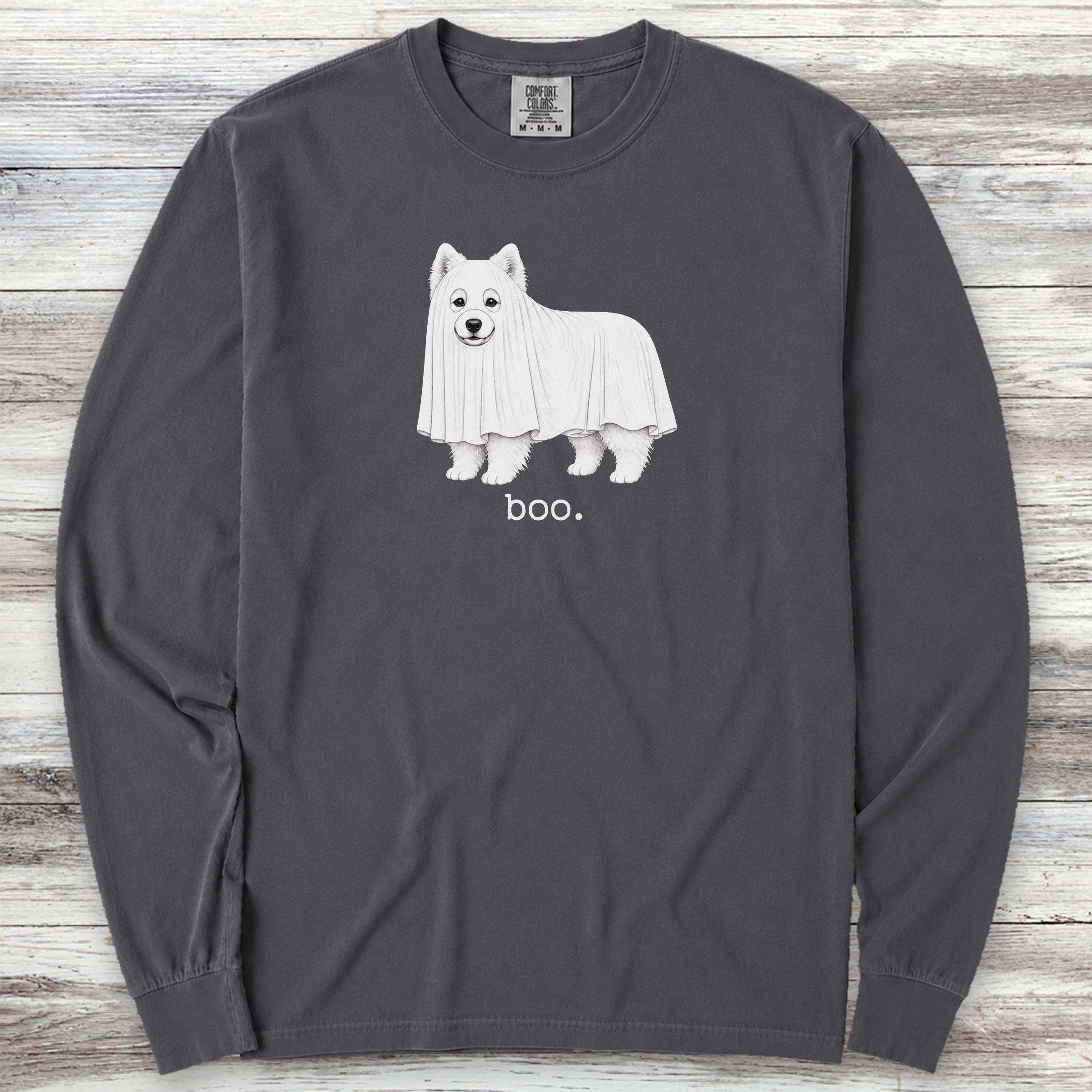 Samoyed Boo Long Sleeve Tee - Graphite
