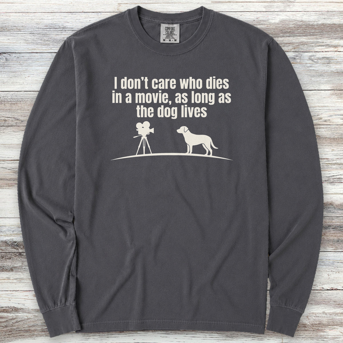 I Don't Care Who Dies Long Sleeve Tee - Graphite